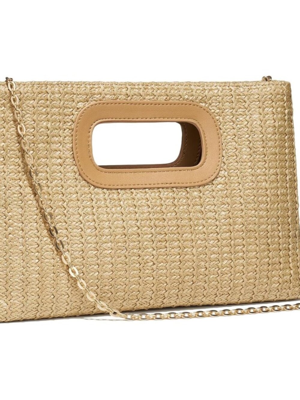 Top Handle Clutch Handbags for Women,Summer Clutch Purse with Handle、Raffia